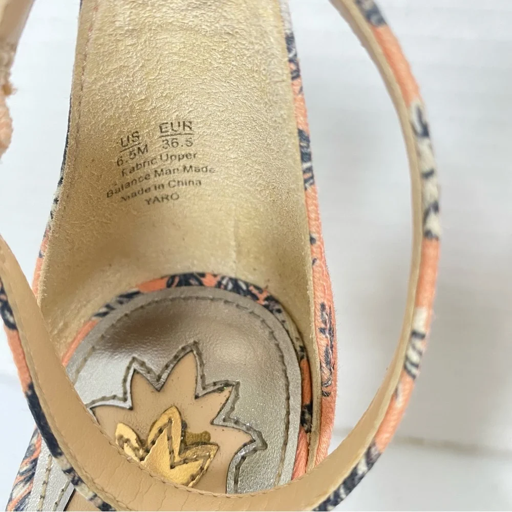 Sam Edelman Yaro Sandals Women’s 6.5M Peach Block Heel Ankle Strap Open Toe - Picture 9 of 11